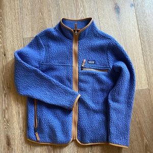Girls Patagonia size 14 blue with tan trim fleece